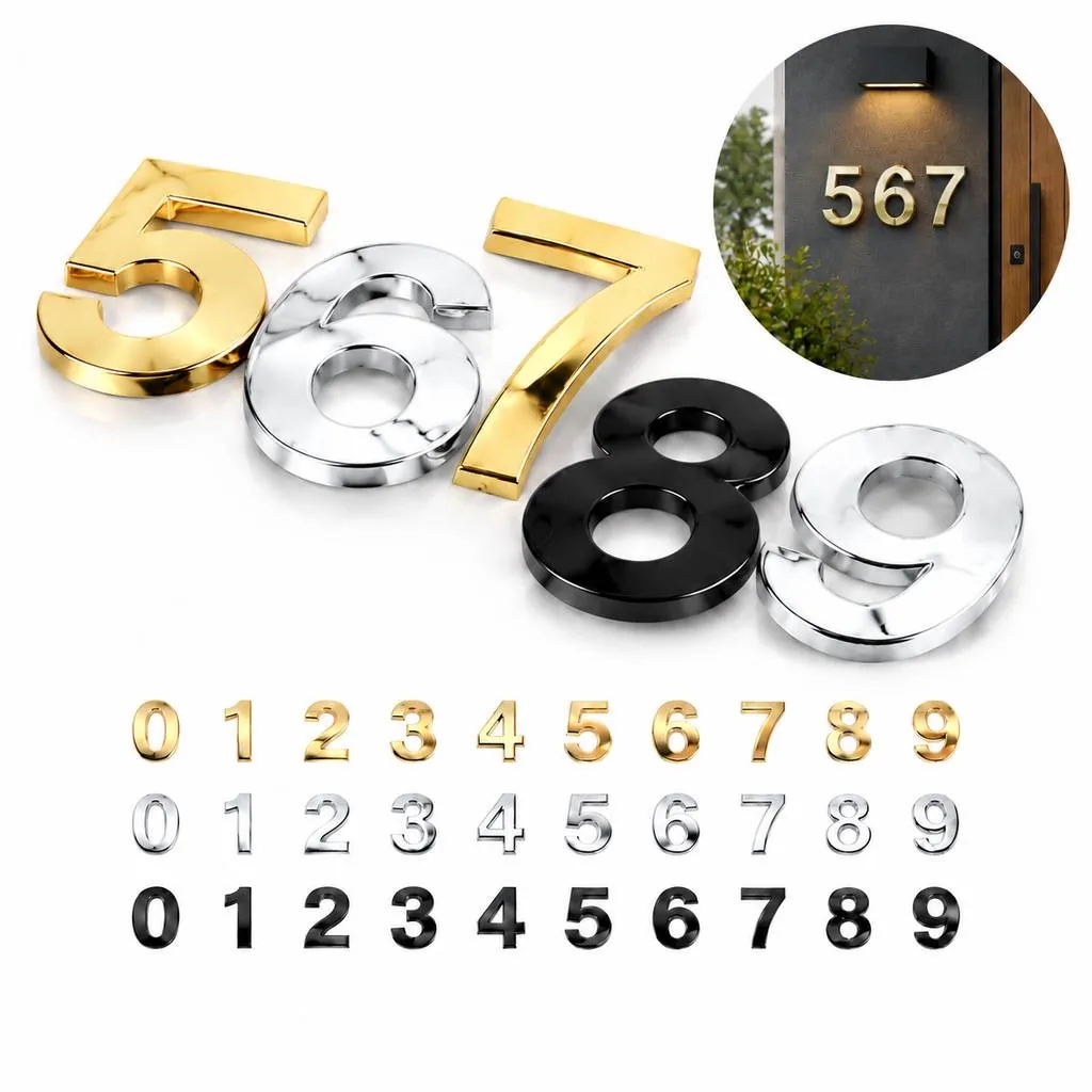 Self-Adhesive Plastic Number Label for Boxes Shelves 2