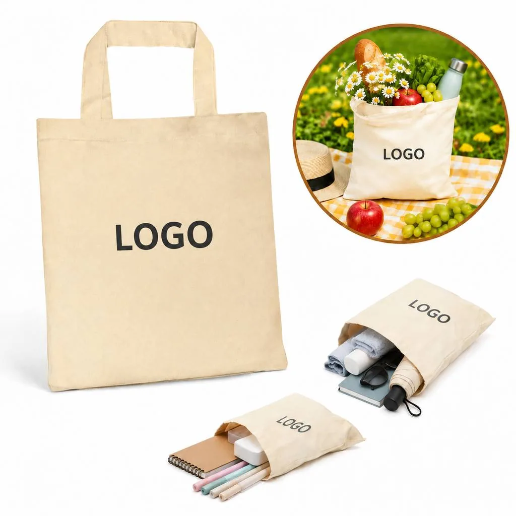 Reusable Cotton Canvas Shopping Tote for Daily Use