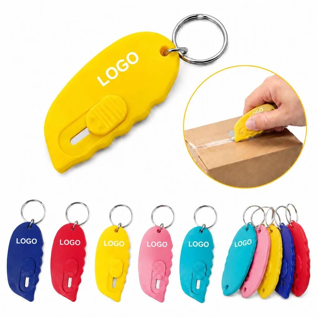 Mini Retractable Blade Keyring Box Cutter Tool
