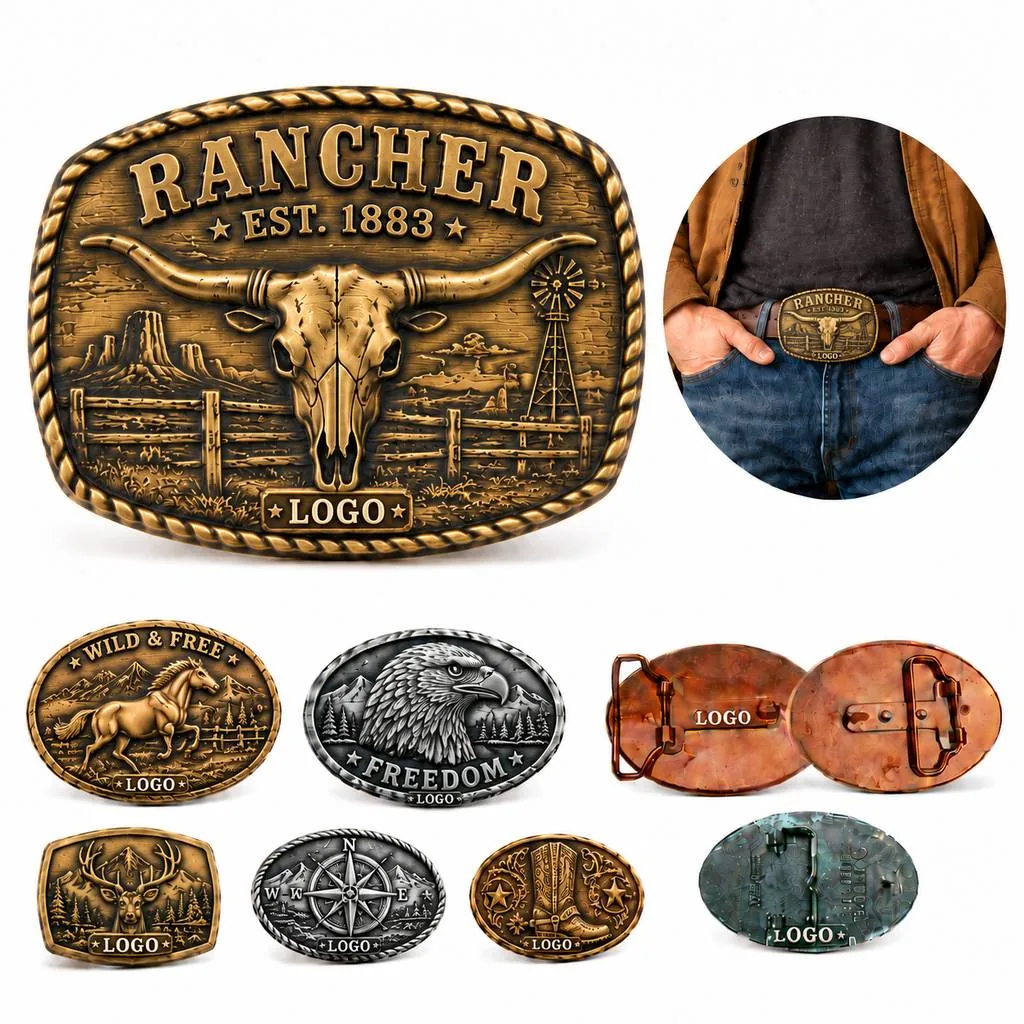 Solid Brass Belt Buckle for Leather Belts