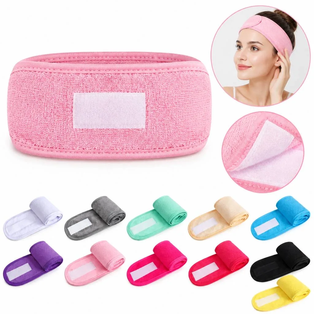 Adjustable Knot Towel Headband for Hair and Skincare 2