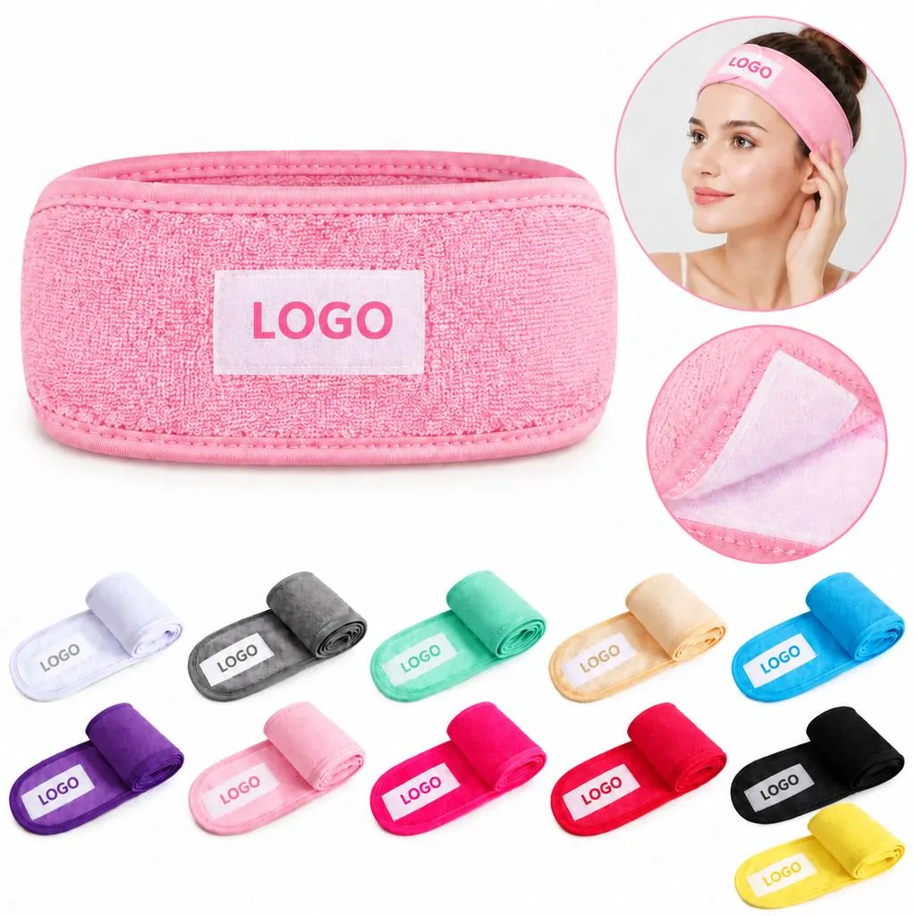 Adjustable Knot Towel Headband for Hair and Skincare