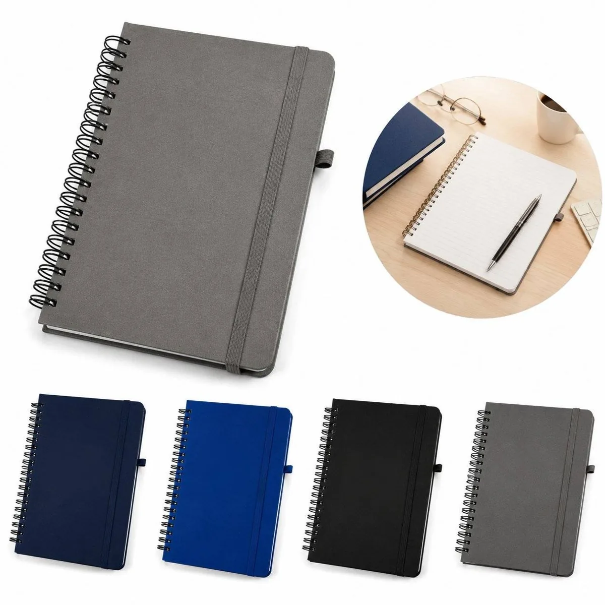 Refillable Leather Journal with Pen Holder Compact 2