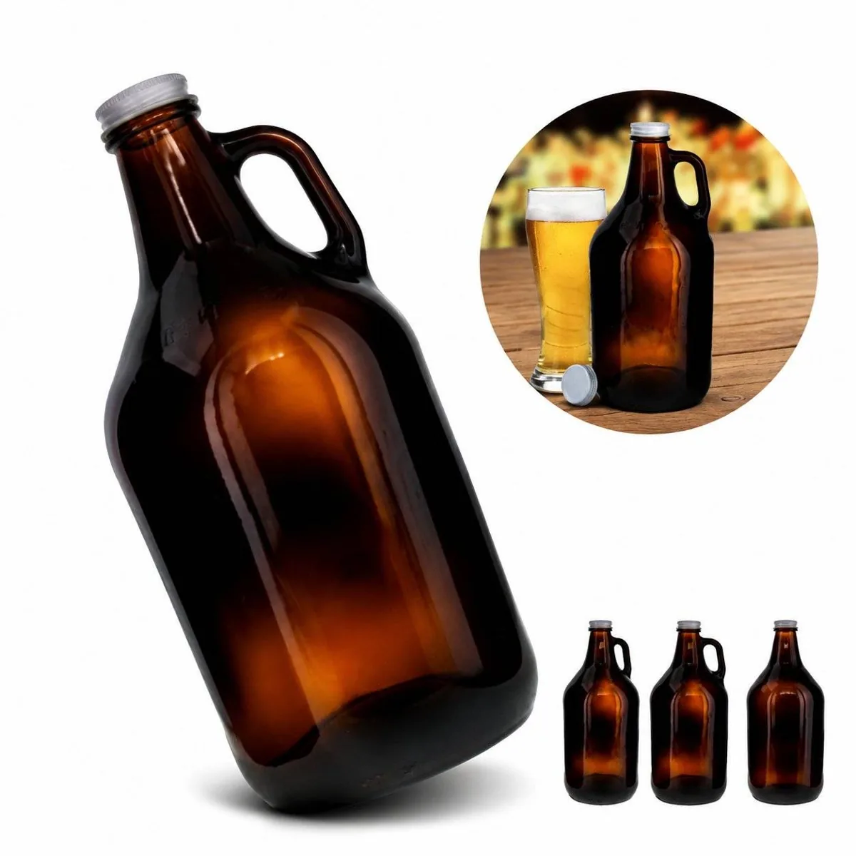 Reusable Airtight Beer Growler for Fresh Draft Storage 2
