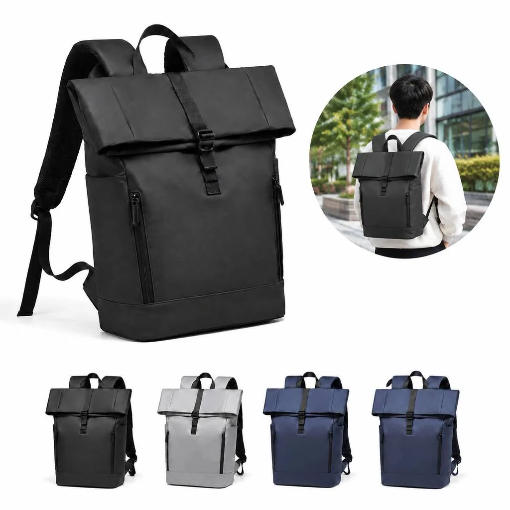 Water-Resistant Rolltop Daypack for Commuting 2
