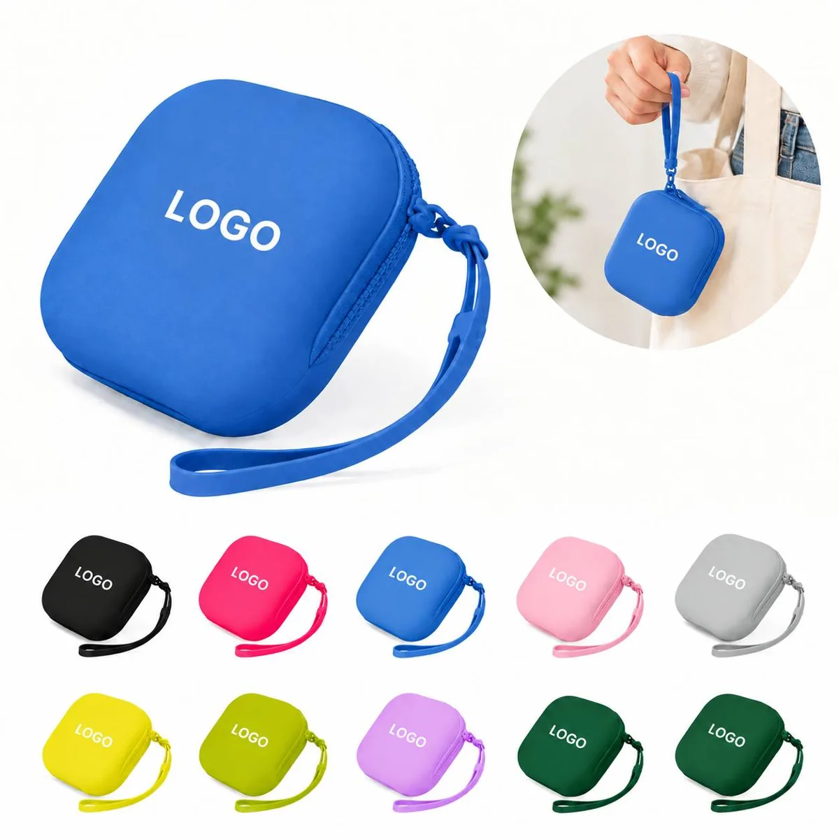 Flexible Silicone Keyring Coin Purse