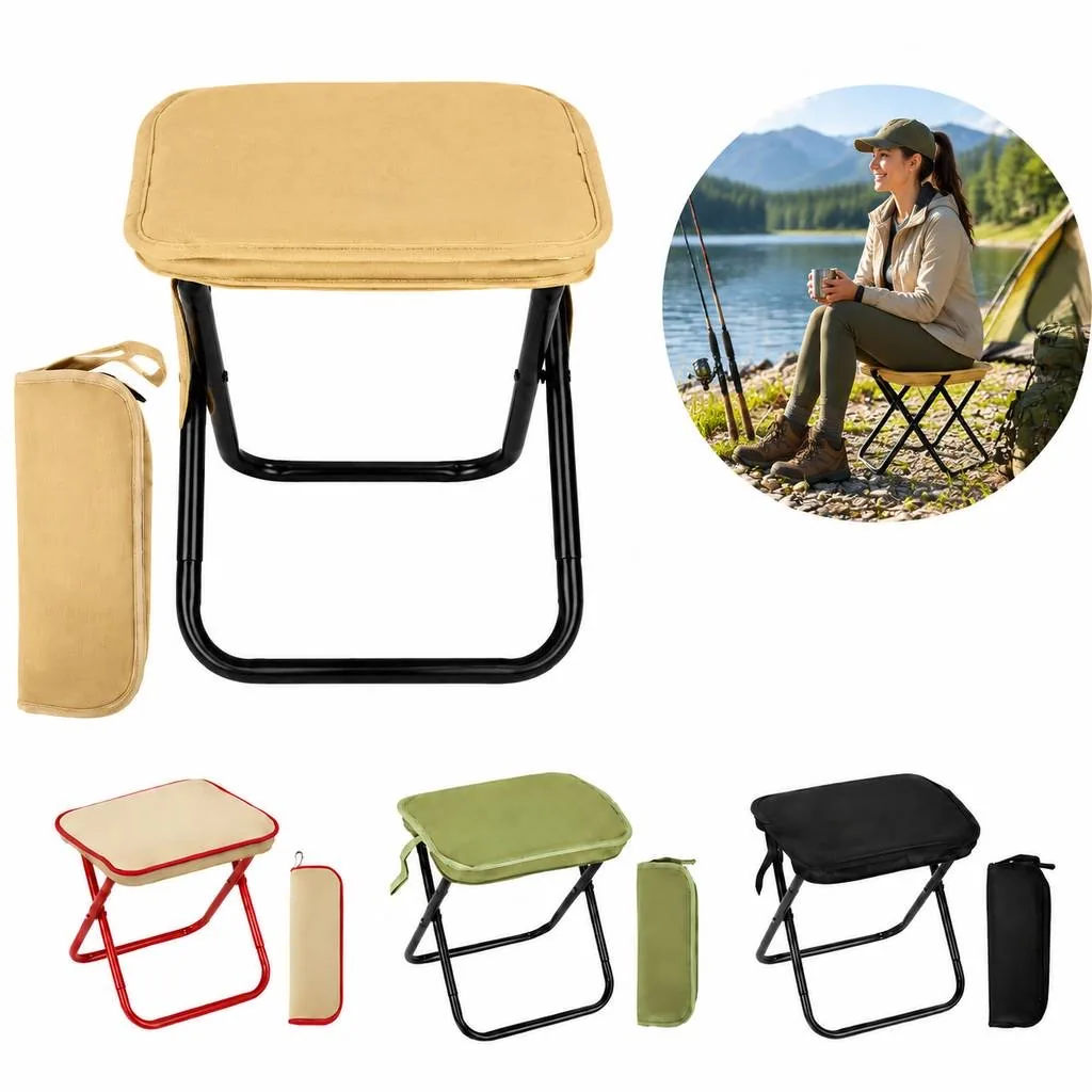 Portable Folding Fishing Backpack Stool with Storage Seat 2