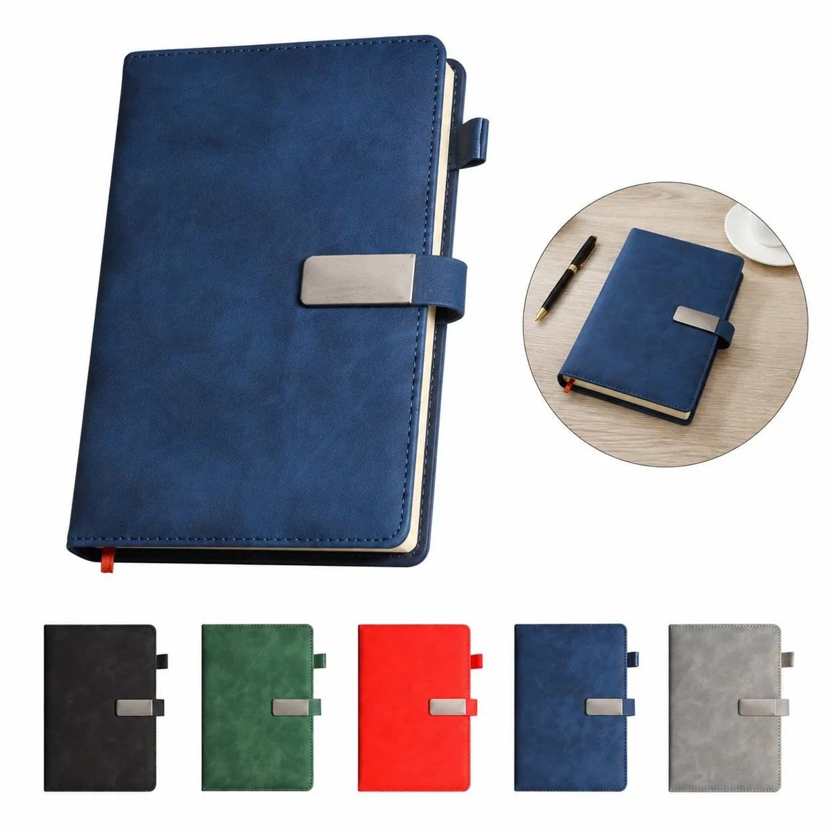 Magnetic Closure PU Leather Notebook for Notes and Sketches 2