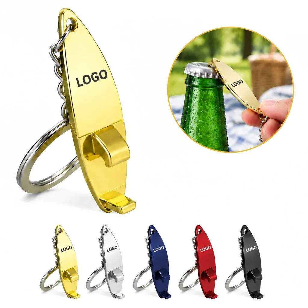 Beach Theme Metal Bottle Opener Keychain