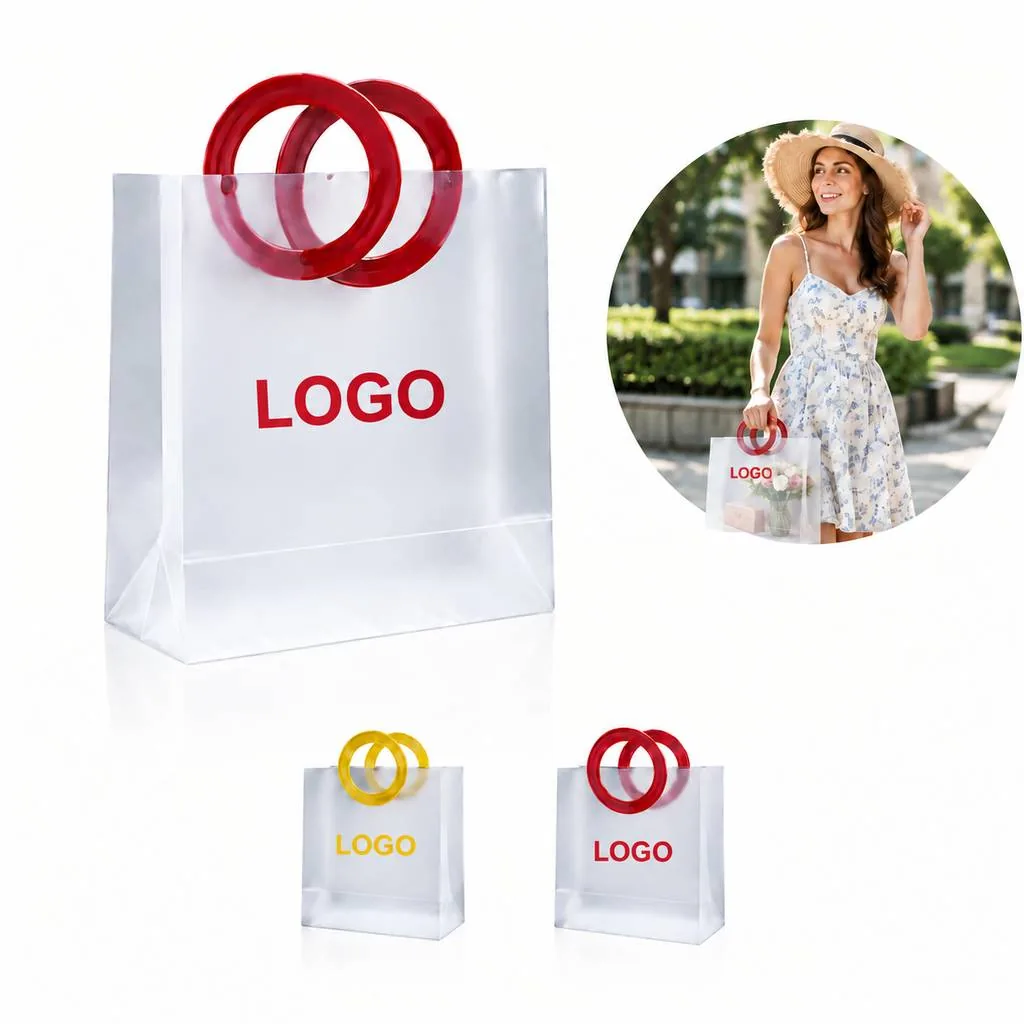Semi-Transparent Frosted PVC Gift Pouch for Elegant