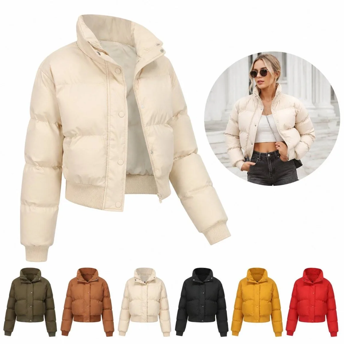 Women's Button Front Cotton Long Sleeve Jacket 2