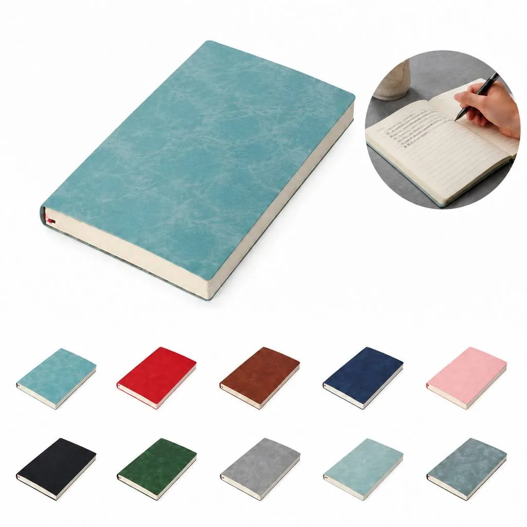 A5 Leather Business Notebook with Elastic Closure 2