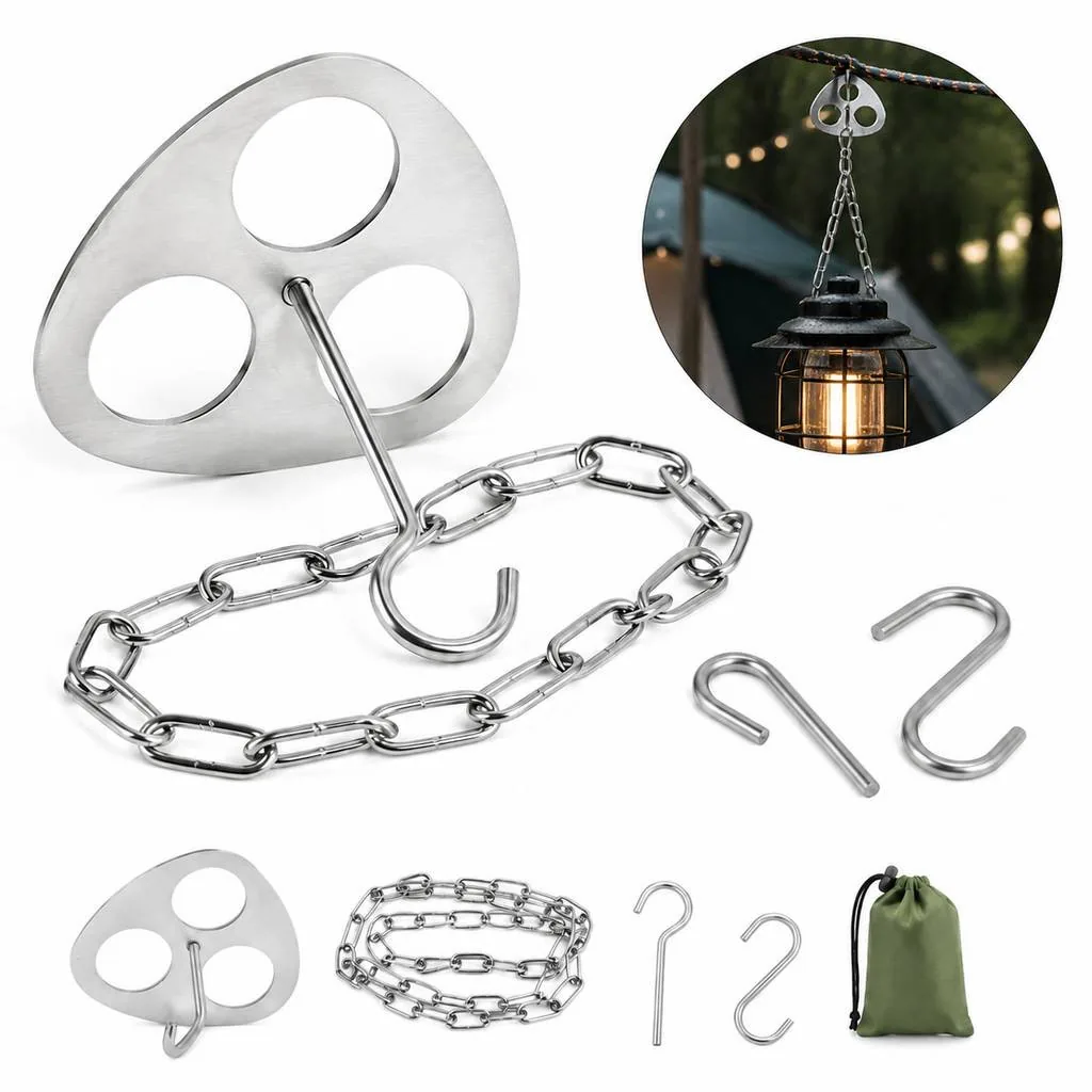 Foldable Stainless Steel Campfire Tripod Rack for Outdoor 2