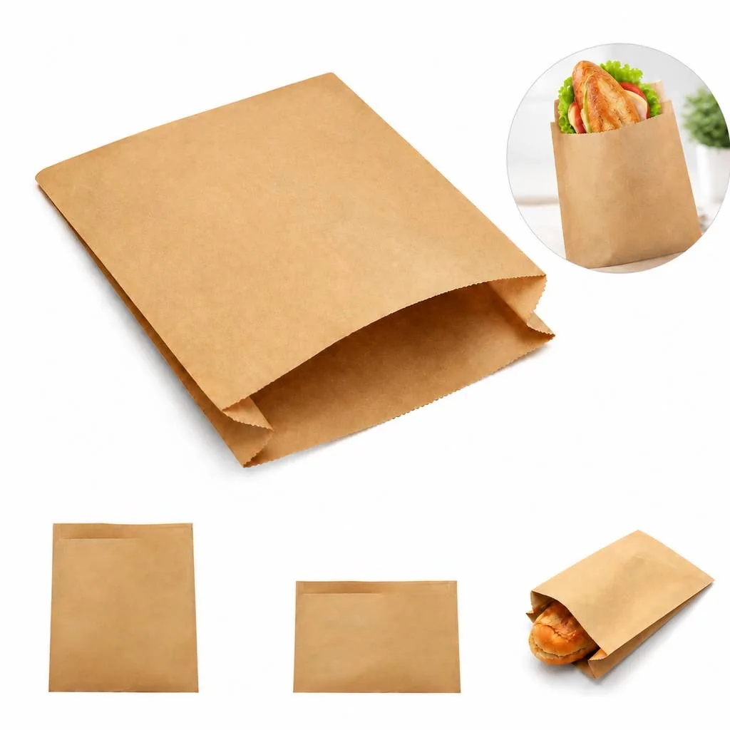 Grease-Resistant Brown Kraft Paper Snack Bags 2