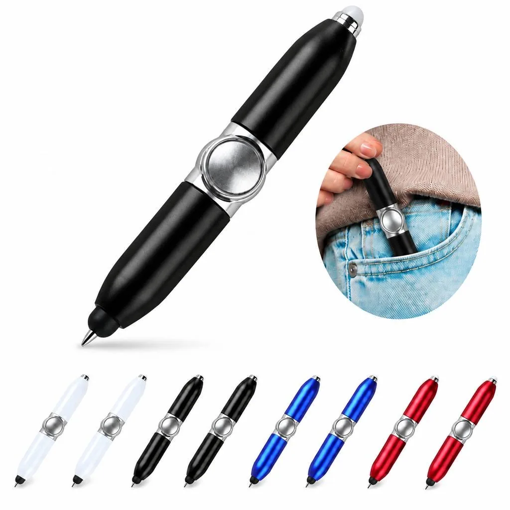 Luminous Spinning Fidget Ballpoint Pen for Stress Relief 2