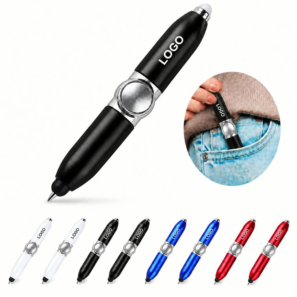 Luminous Spinning Fidget Ballpoint Pen for Stress Relief