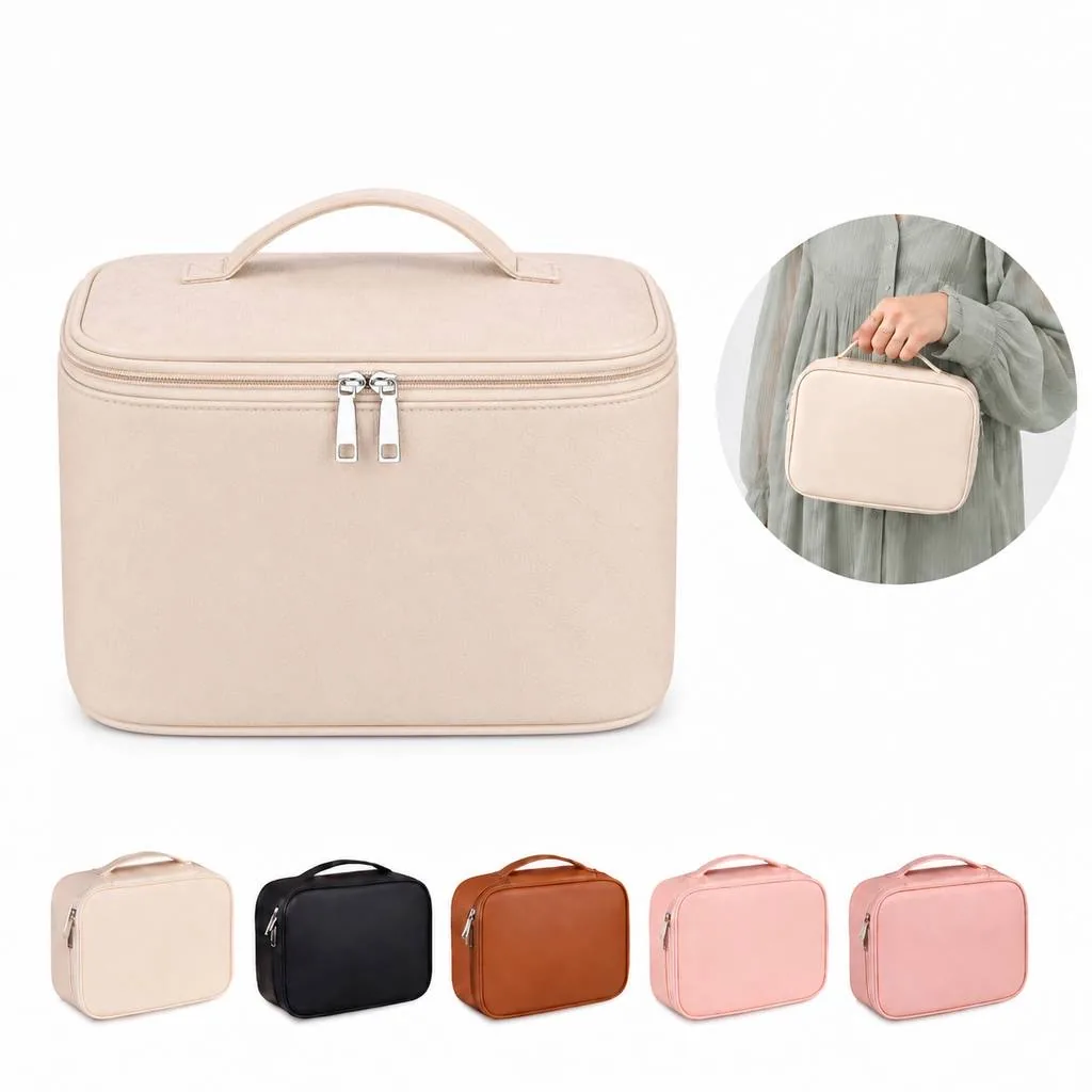 Multifunctional Travel Cosmetic Bag with Dividers 2