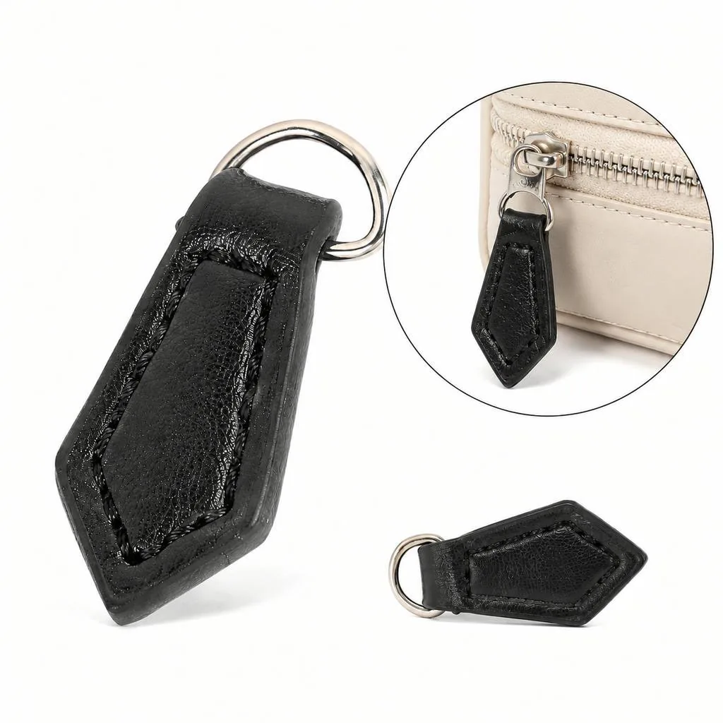 Soft Grip PU Zipper Pull for Bags and Luggage 2