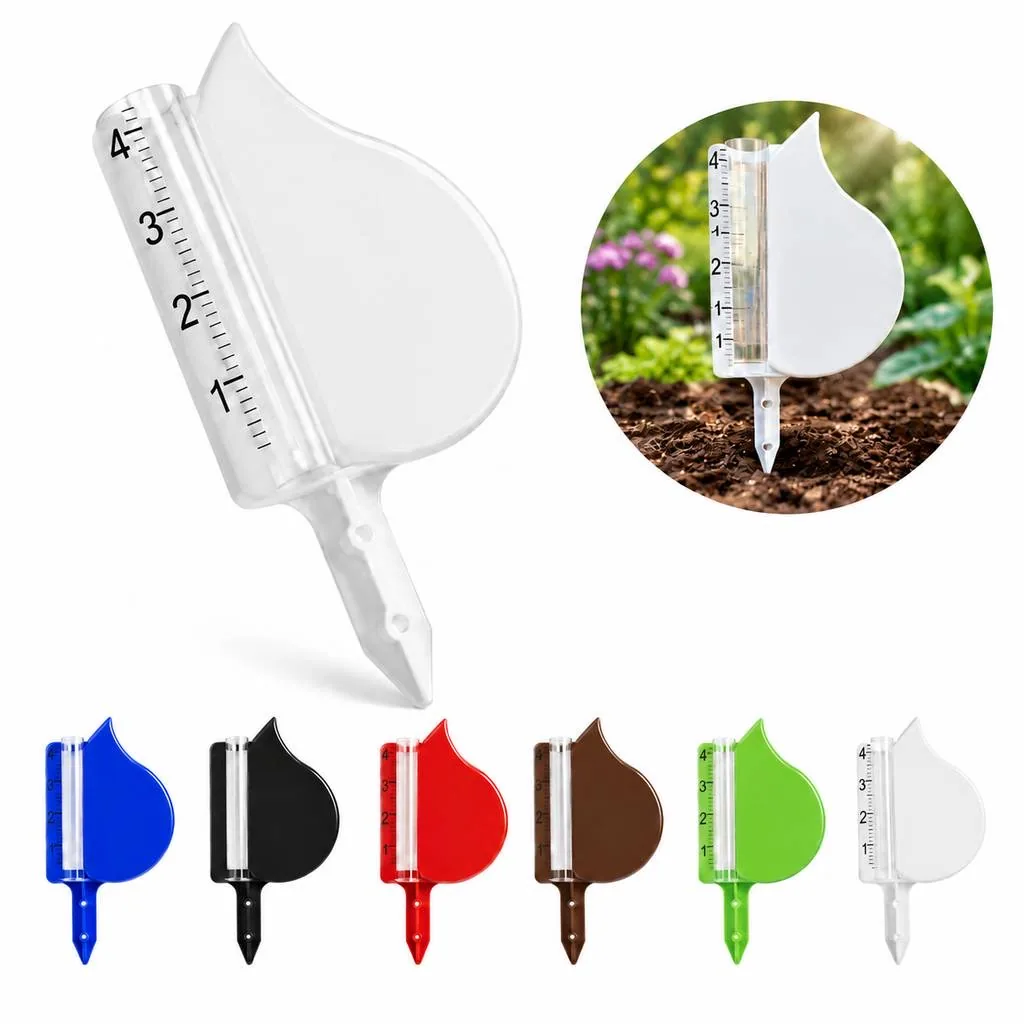 Outdoor Rain Gauge with Clear Scale and Stake 2