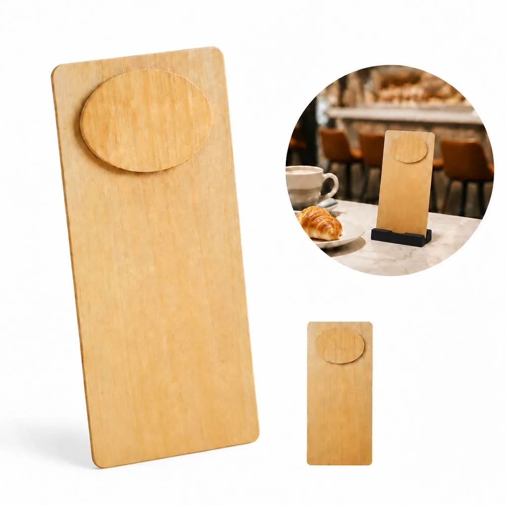 Wooden A-Frame Chalkboard Menu Display Stand for Cafe 2
