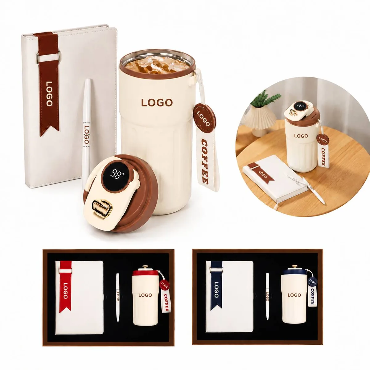 3-Piece Notebook Pen and Insulated Tumbler Office Set