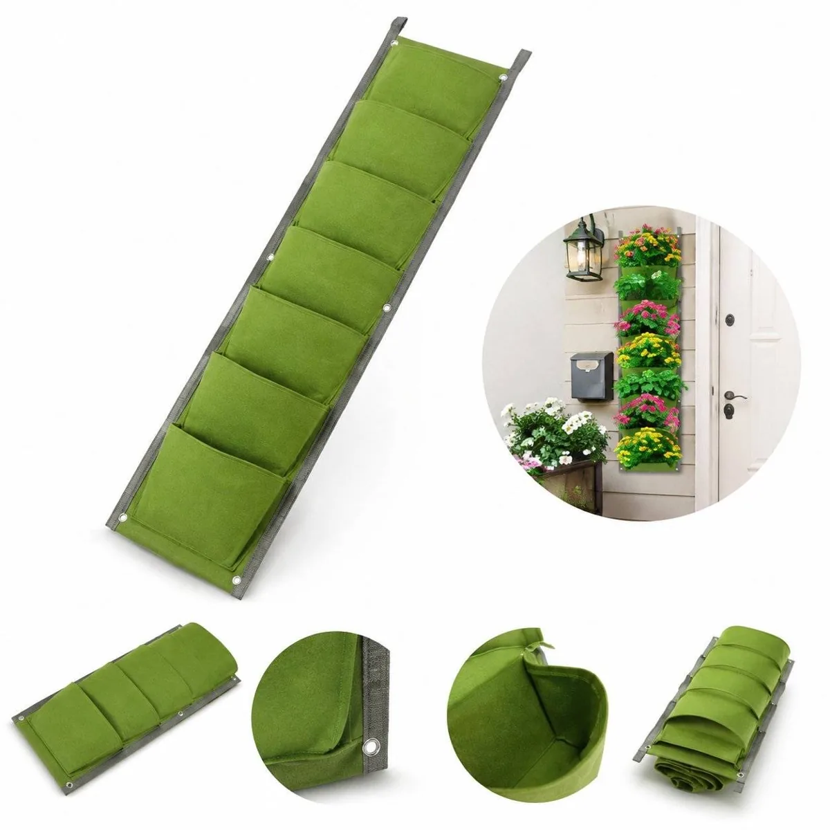 Wall-Mounted Breathable Felt Plant Grow Bags 2