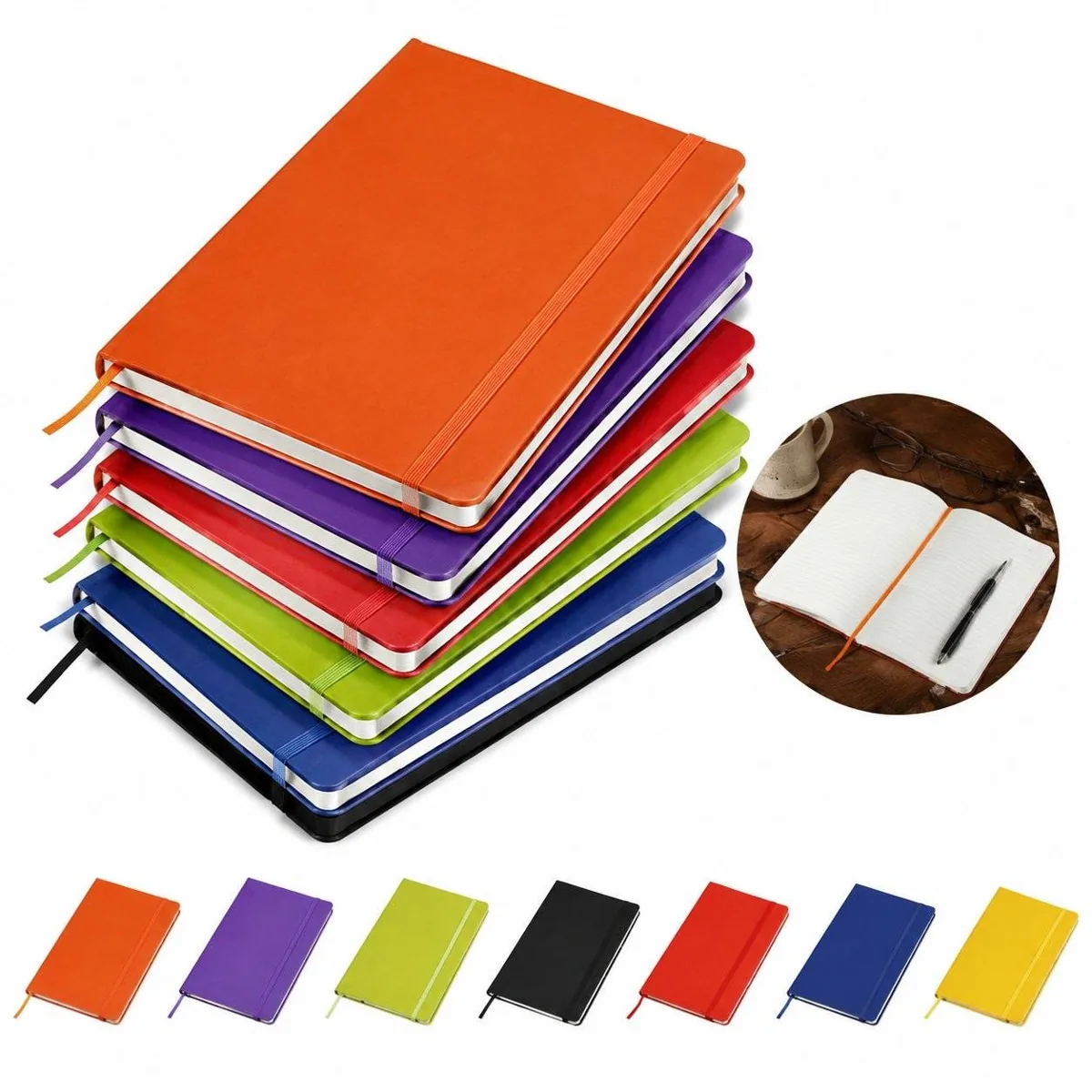 Compact A6 Pocket Business Notebook with Elastic Strap 2