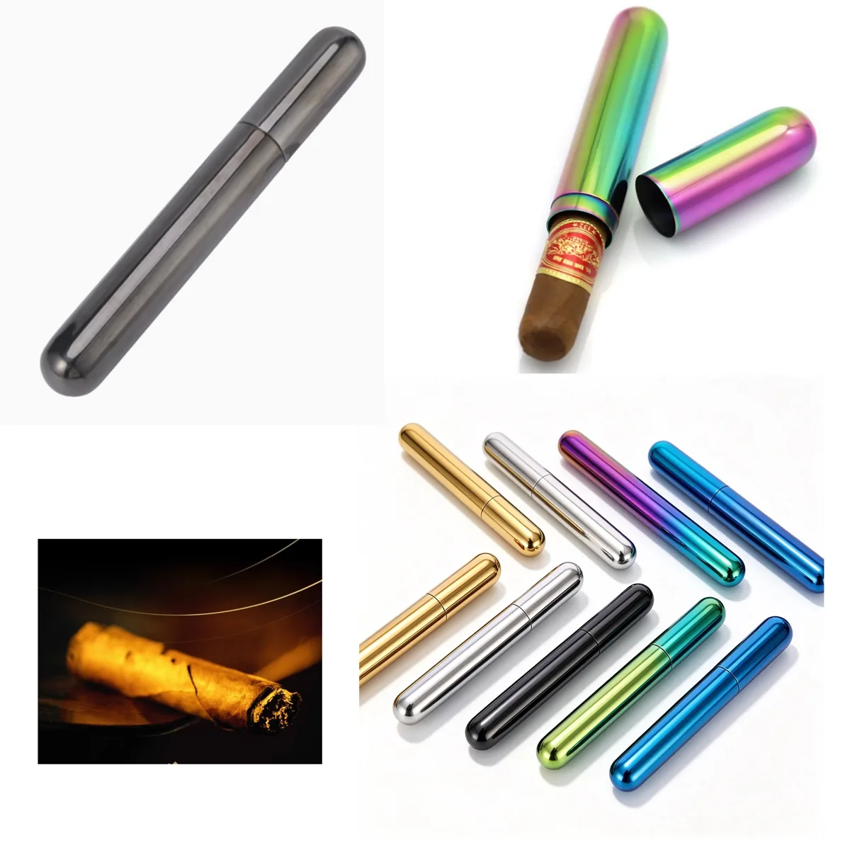 Portable Stainless Steel Cigar Protective Tube | OHY135-101 2