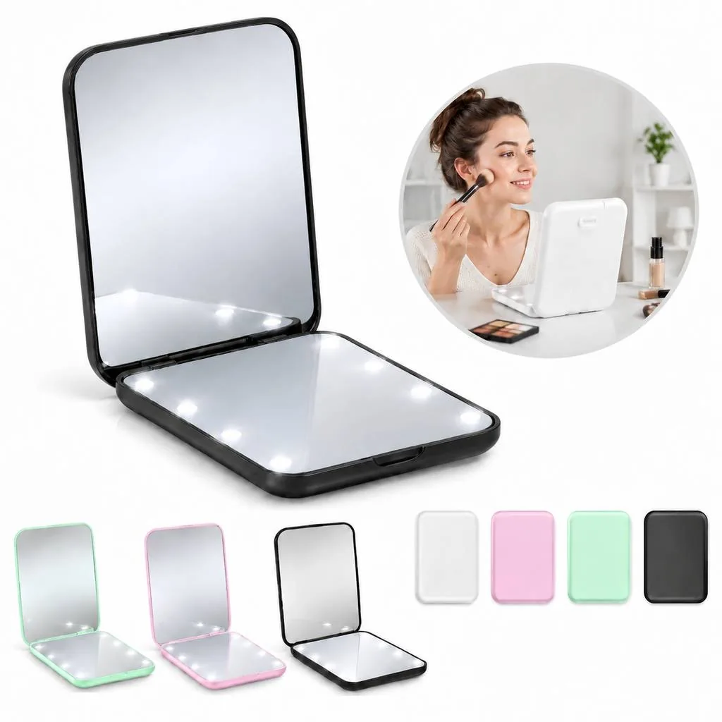 Portable Folding LED Lighted Makeup Mirror 2