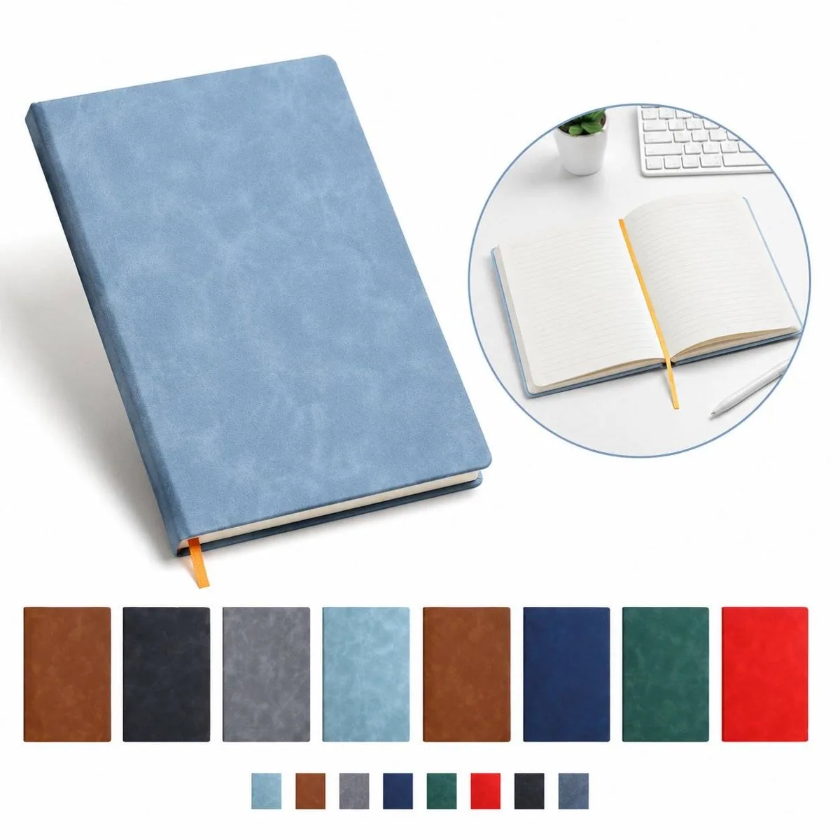 A5 Leather Executive Notebook with Secure Closure 2