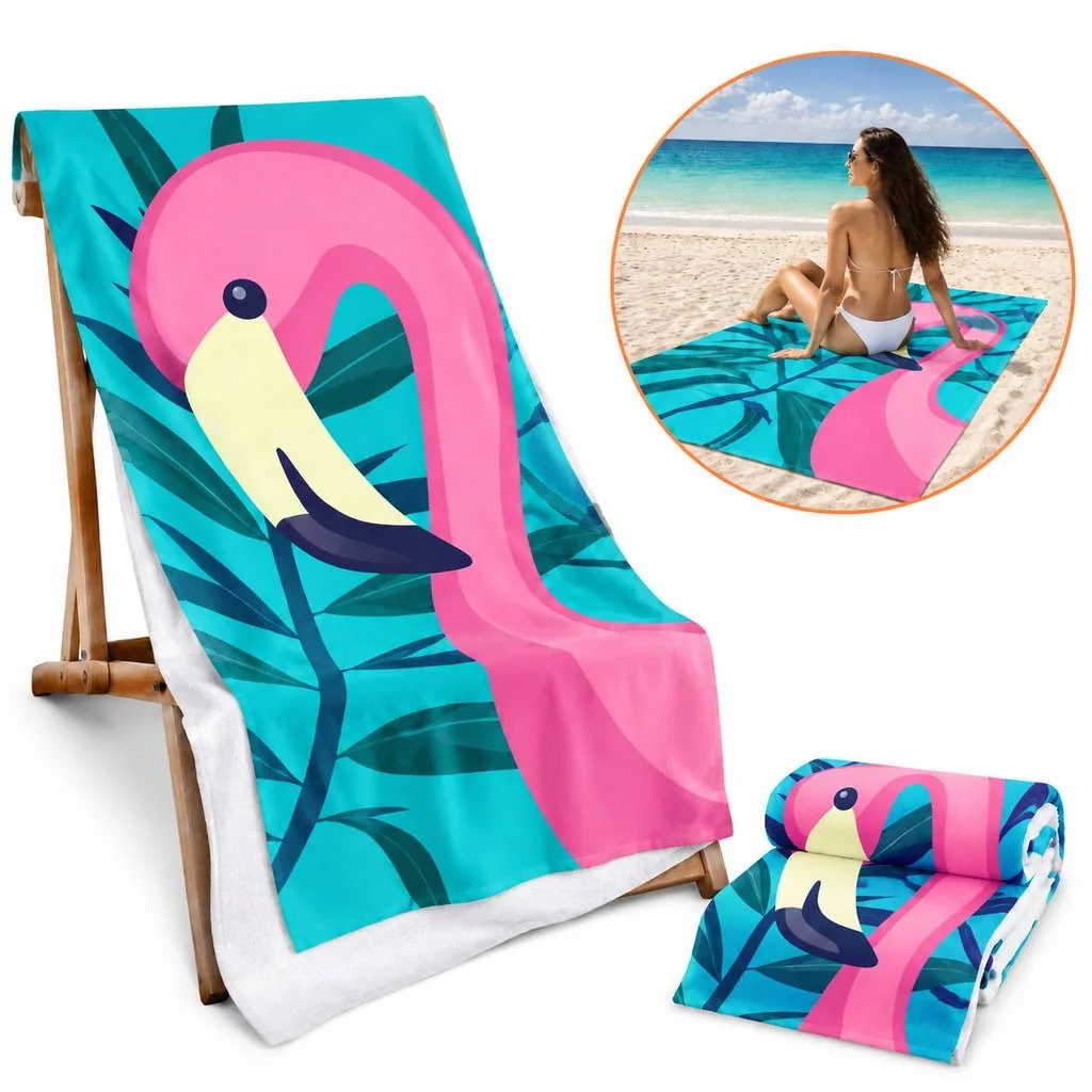 Quick-Dry Compact Microfiber Beach Towel for Travel 2