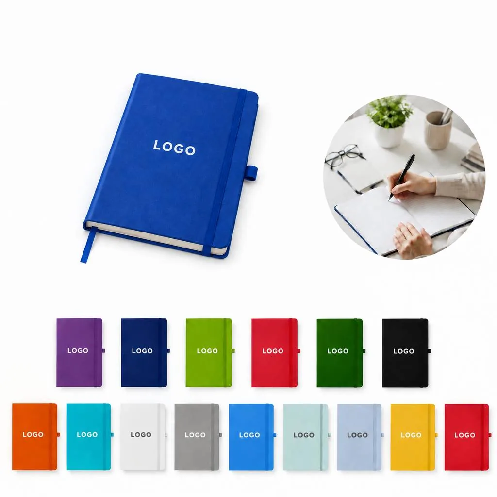 Hardcover Faux Leather Journal with Elastic Band