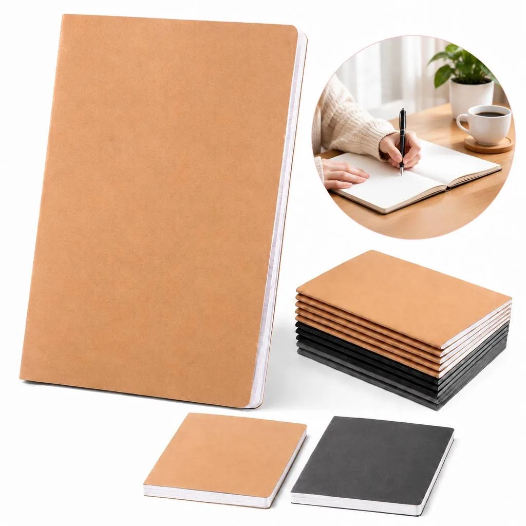 Softcover Kraft Notebook Thick Pages for Students 2