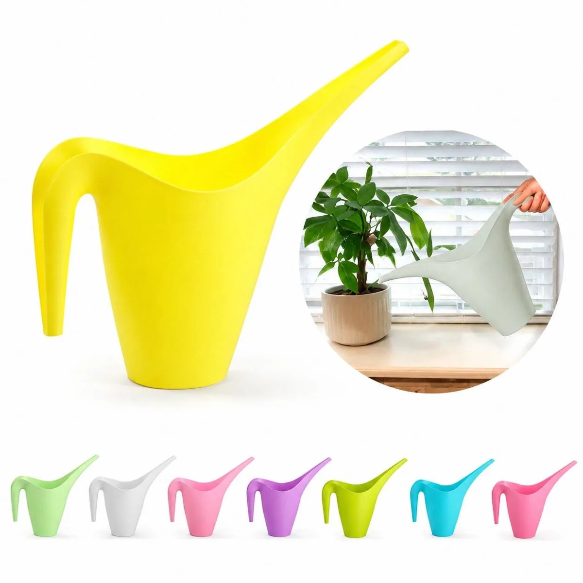 Lightweight Plastic Watering Pot with Precision Spout for 2