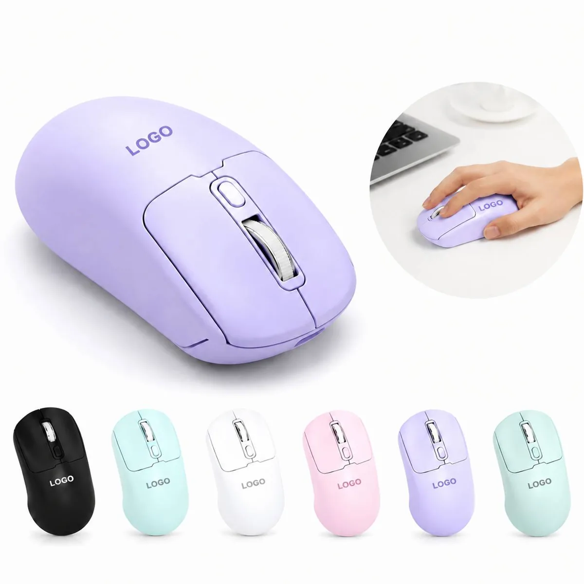 Silent Rechargeable Wireless Mouse for Office and Travel