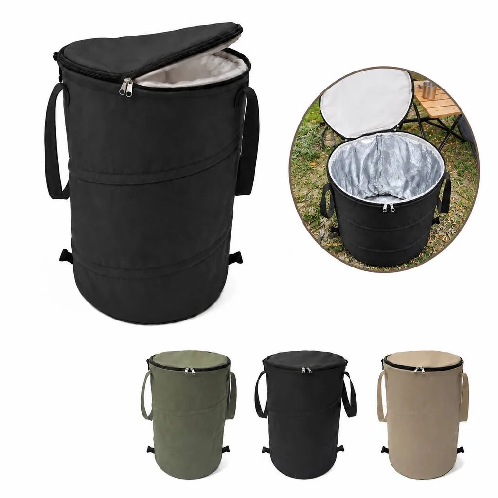 Collapsible Oxford Outdoor Waste Bin for Camping 2