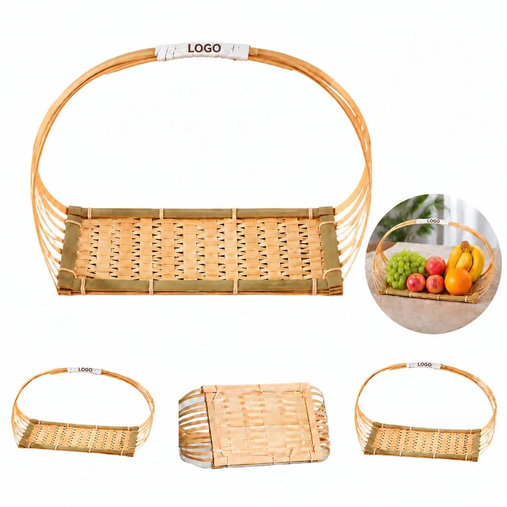 Mini Natural Bamboo Woven Storage Basket for Small Items