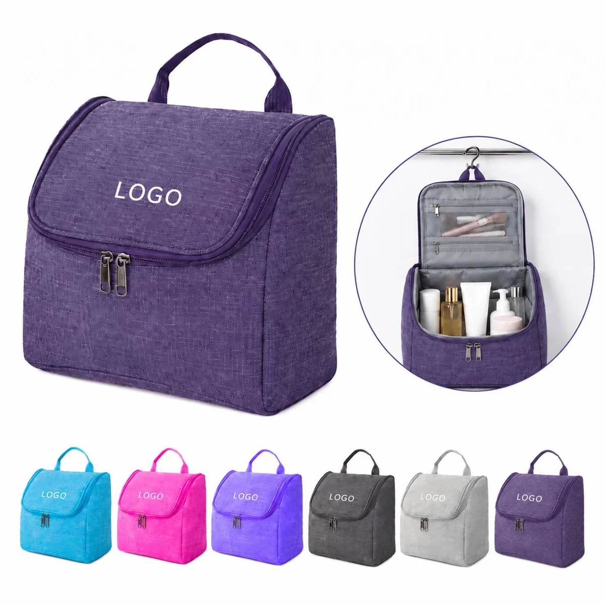 Large Water-Resistant Toiletry Organizer for Travel