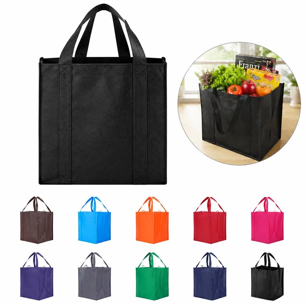 Eco-Friendly Washable Fabric Shopping Bags for Groceries 2