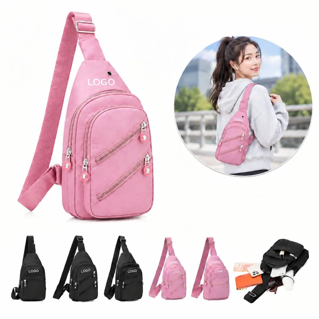 Compact Nylon Sling Backpack for Daily Commuting