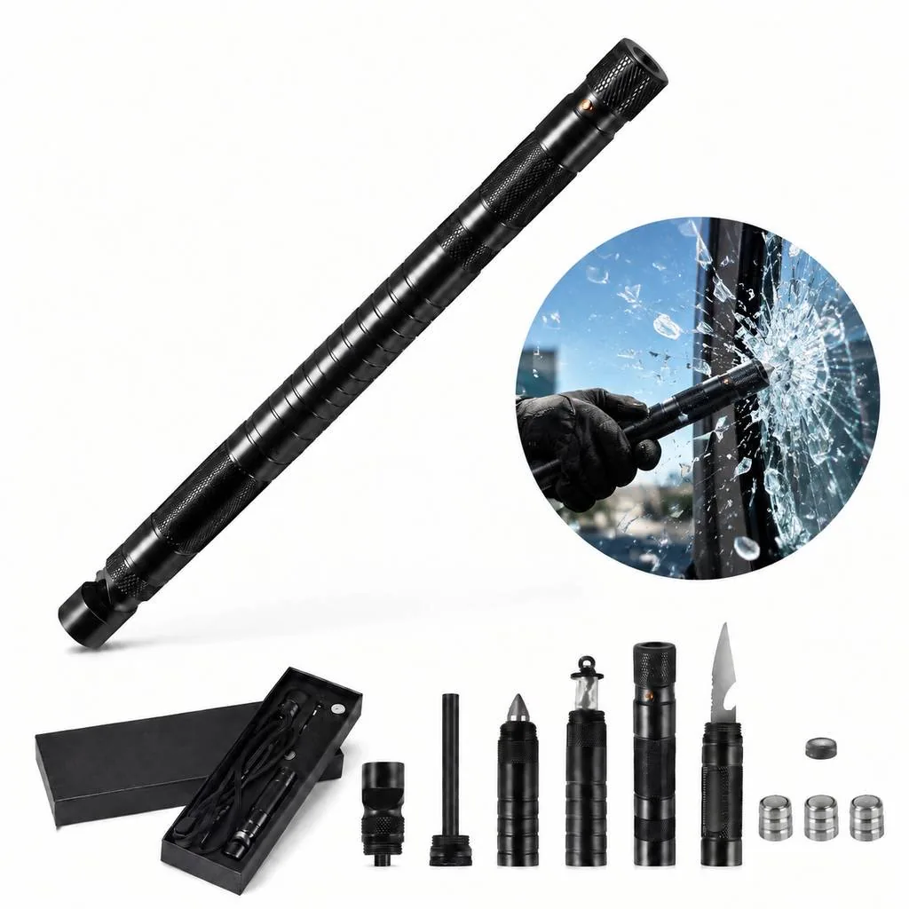 Emergency Glass-Breaking Tactical Pen with Tungsten Carbide 2