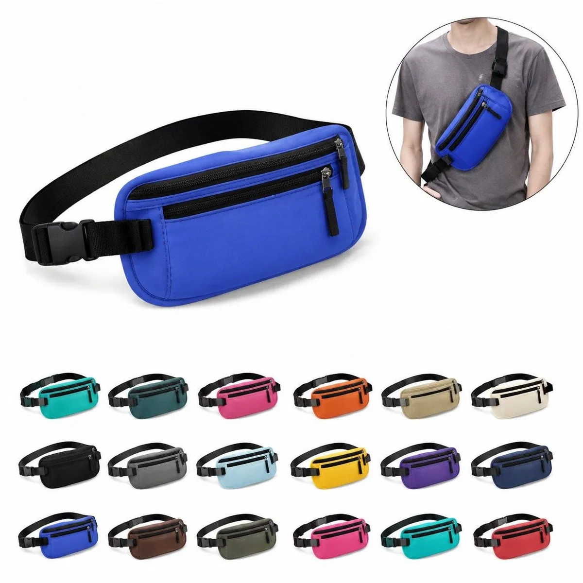 Waterproof RFID-Blocking Travel Waist Pouch 2
