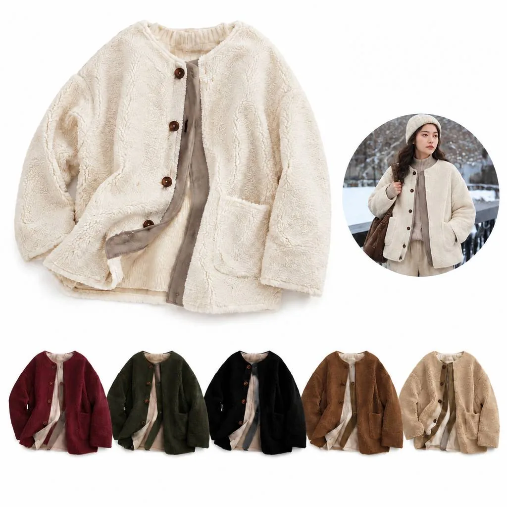 Soft Velvet Collarless Jacket for Layering 2