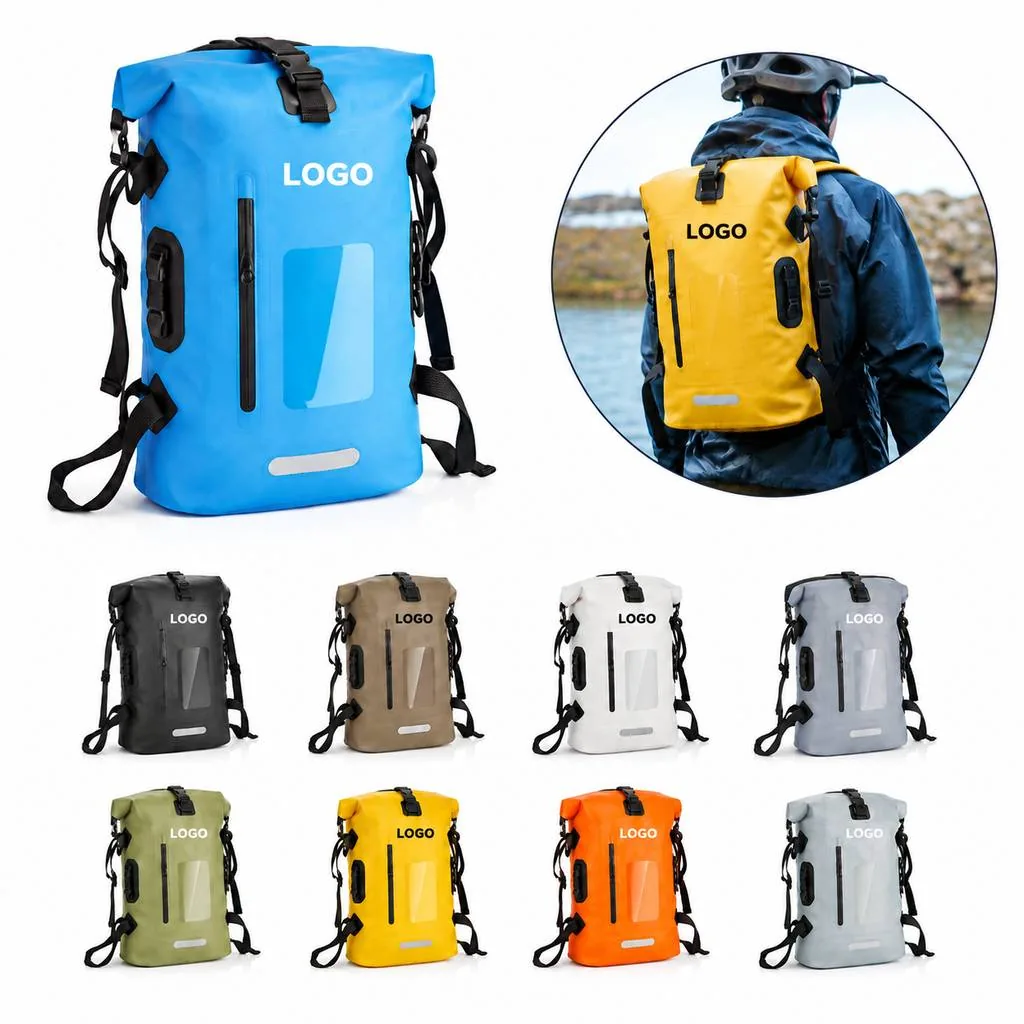 Water-Resistant PVC Backpack for Outdoor Use