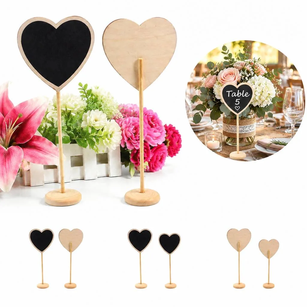 Heart-Shaped Natural Wood Sign for DIY Decor 2