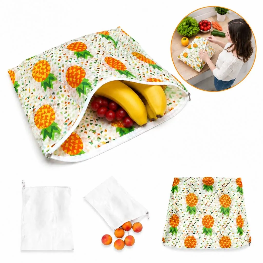Reusable Zippered Beeswax Food Storage Pouch 2