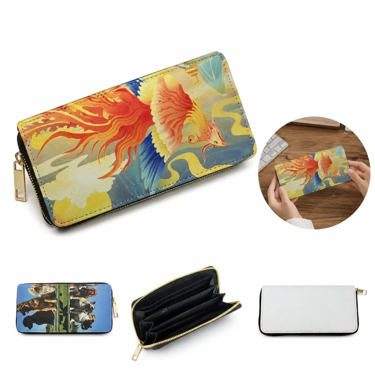 Personalized PU Leather Wallet for Women 2
