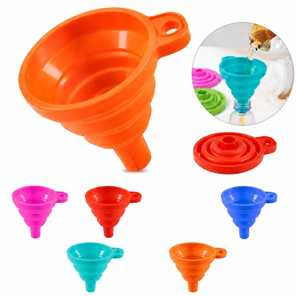 Collapsible Food-Grade Silicone Funnel Set for Kitchen 2