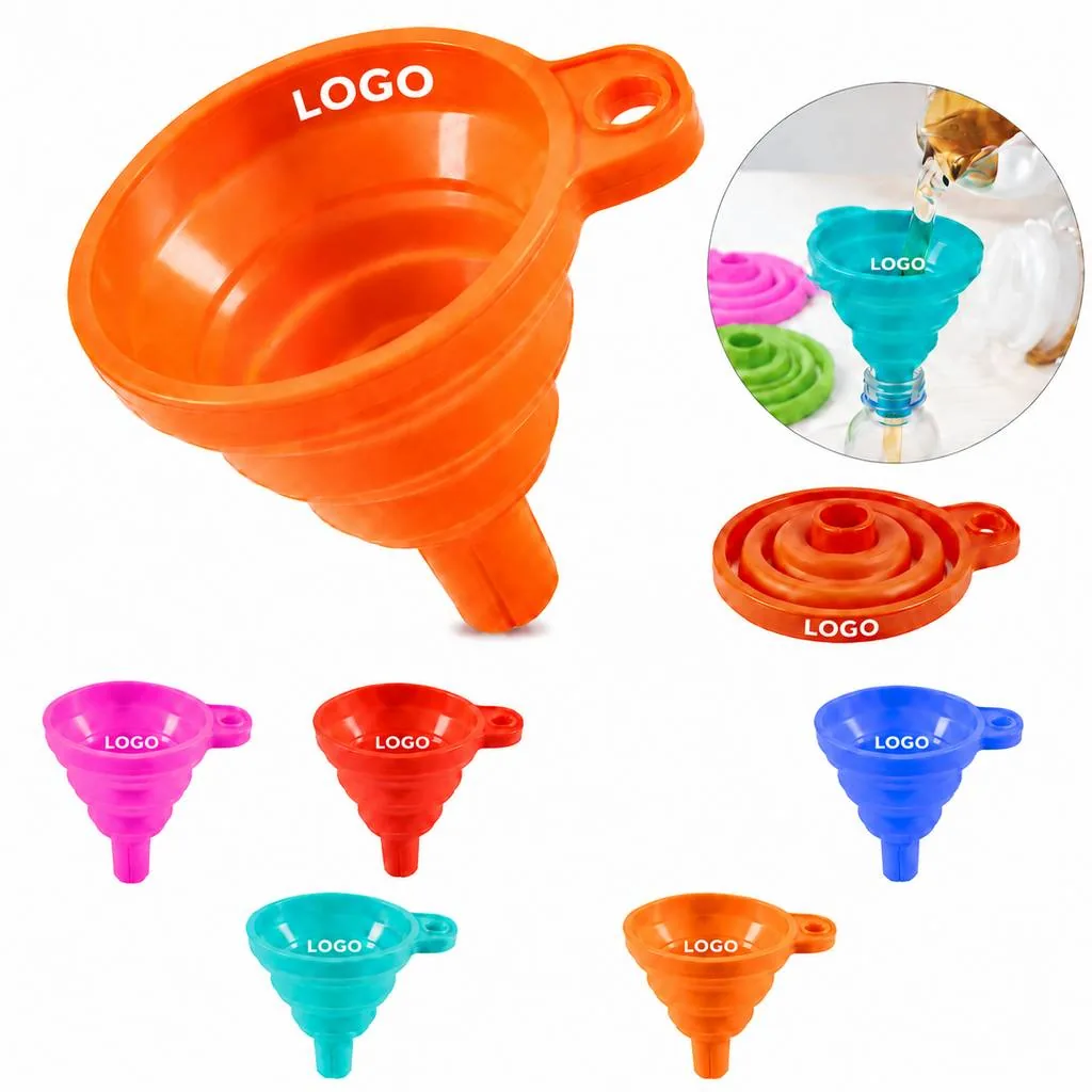 Collapsible Food-Grade Silicone Funnel Set for Kitchen