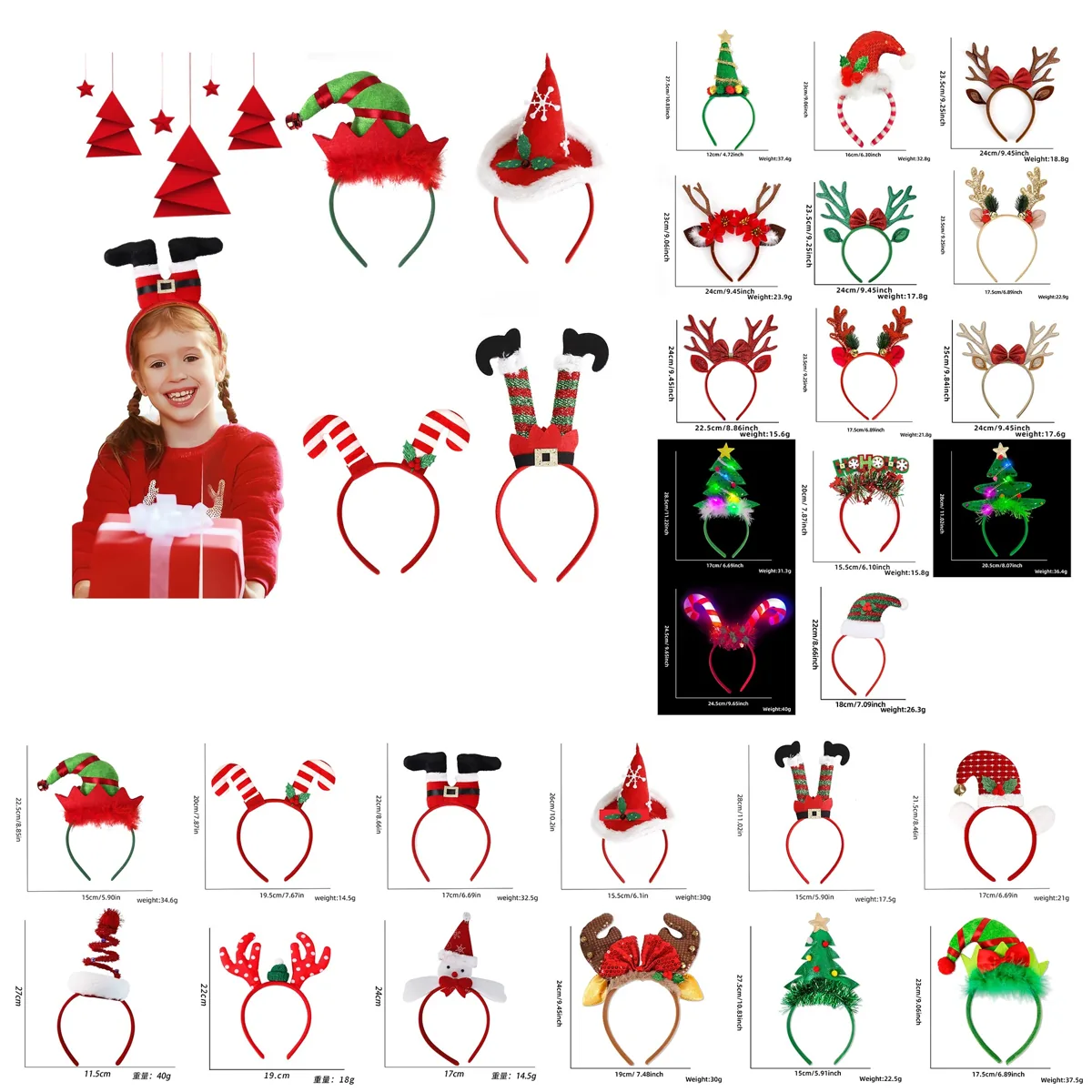 Festive Tree-Shaped Cartoon Hairband for Christmas 2